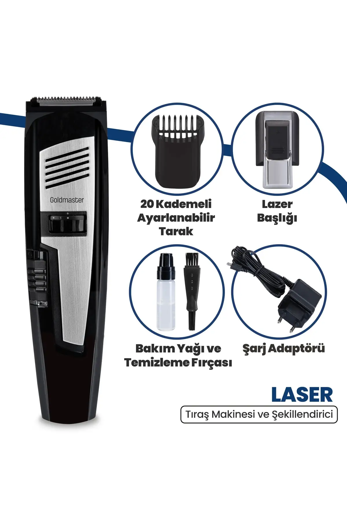 

Laser Professional Laser Light Adjustable Beard Shaping Machine GM7181