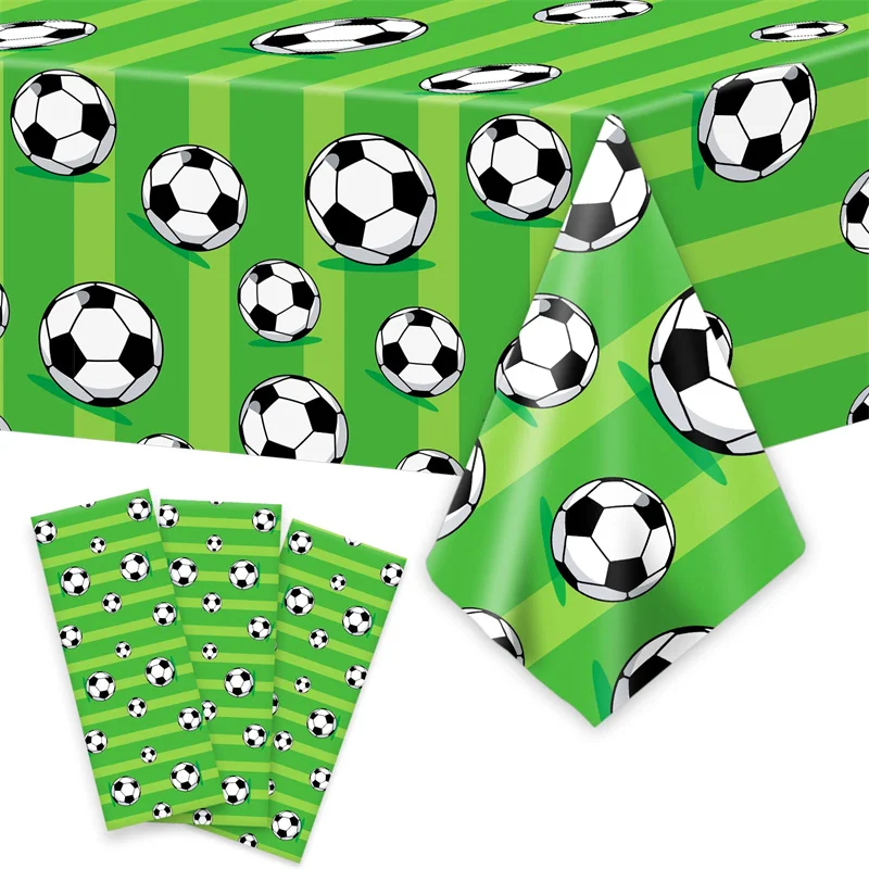 

Football Games Disposable Table Cover Soccer Rectangle Table Cloth Birthday Party Decorations Football Field Plastic Tablecloth