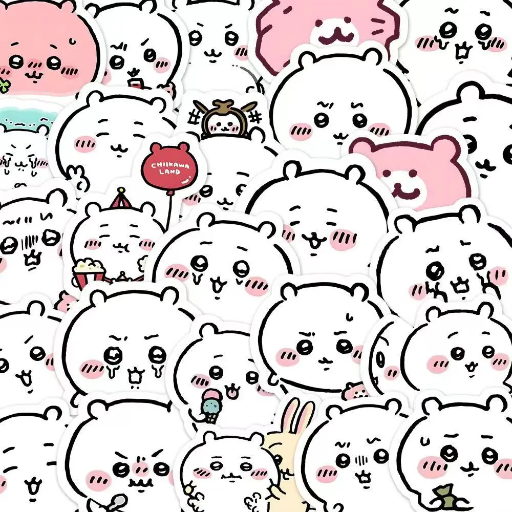 100 шт. милые наклейки Chiikawa супер Q-версии набор смайликов сделай сам книга чехол