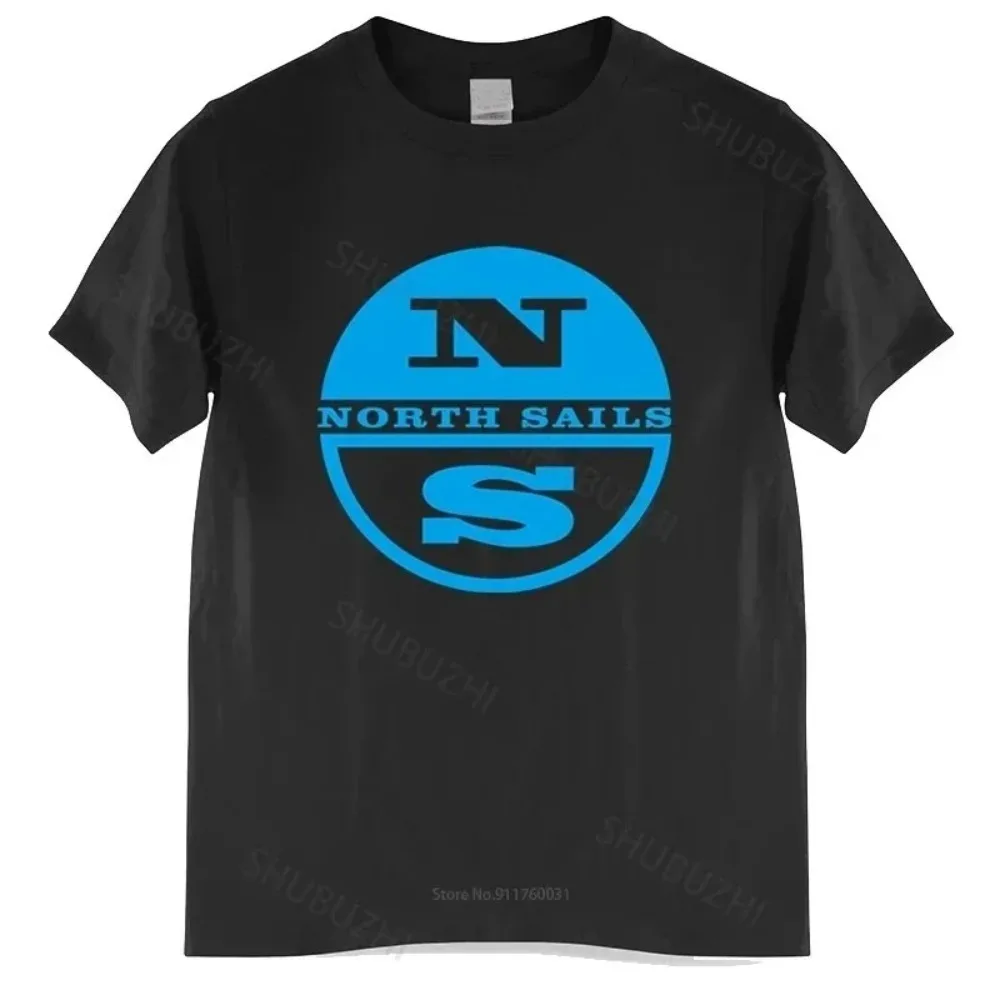 2024 North Sails мужская и женская футболка летняя хлопковая большого размера черная с