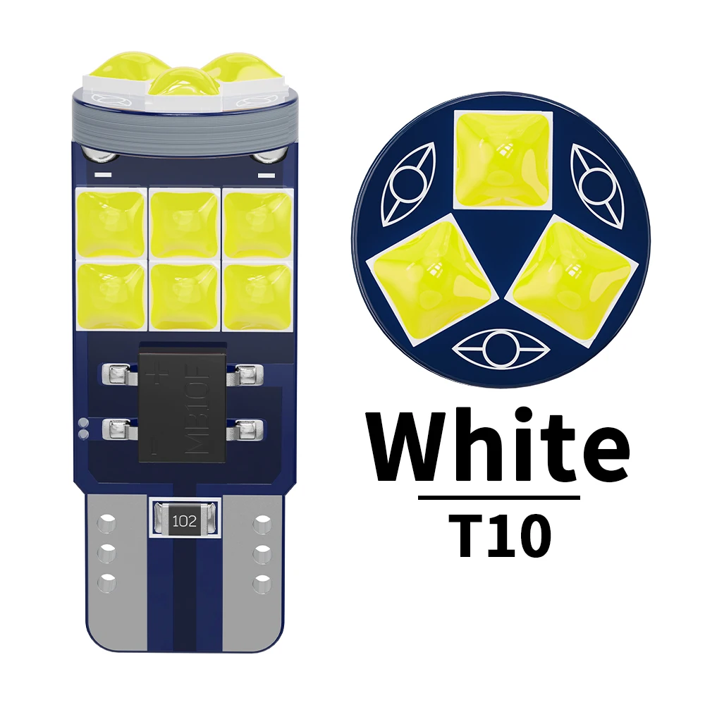 

2x W5W T10 Светодиодные лампы Canbus 15 шт. 3030SMD для парковки автомобиля боковой маркер автомобильный внутренсветильник свет карта купольная лампа 12 В белый 6000K