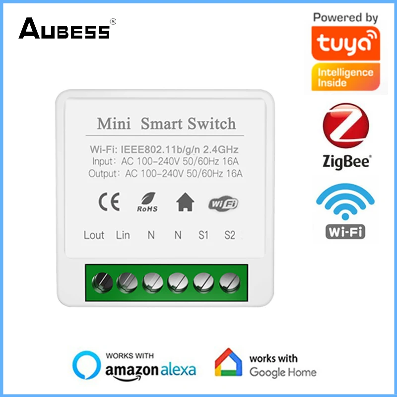 

Wifi Zigbee Tuya Smart Switch 16A DIY Switches Smart Life App Timer Module Support Alexa Google Home Alice Voice Control