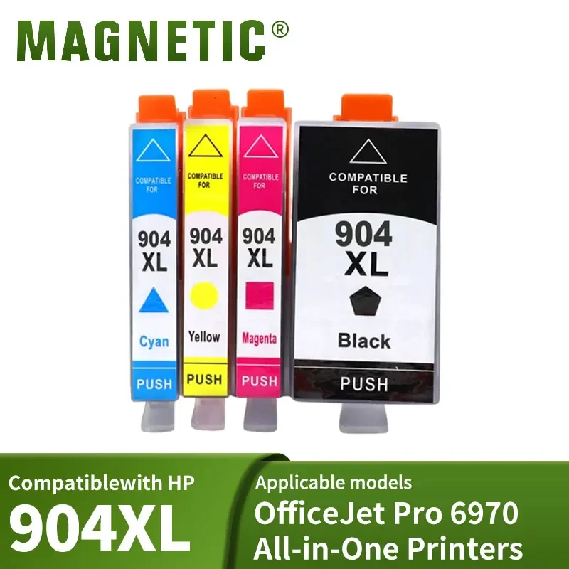 4 упаковки чернильных картриджей для HP 904XL совместимых с hp904 hp908 Officejet Pro 6960 6970 Impressora