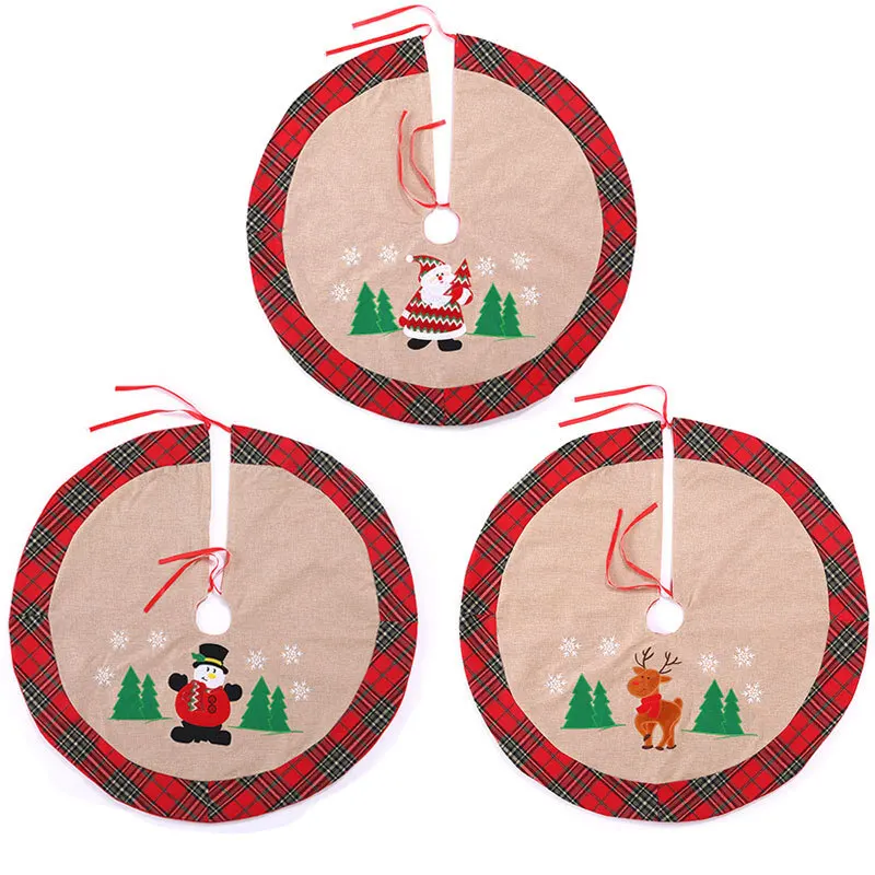 Новые декоративные изделия льняная машина вышитая юбка в виде дерева 90 см