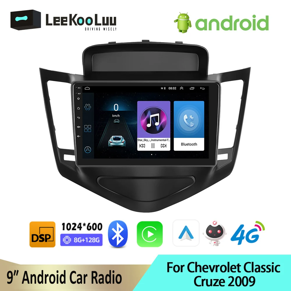 Автомагнитола LeeKooLuu 2 Din Android GPS-навигация мультимедийный плеер для Chevrolet Cruze 2009 2010