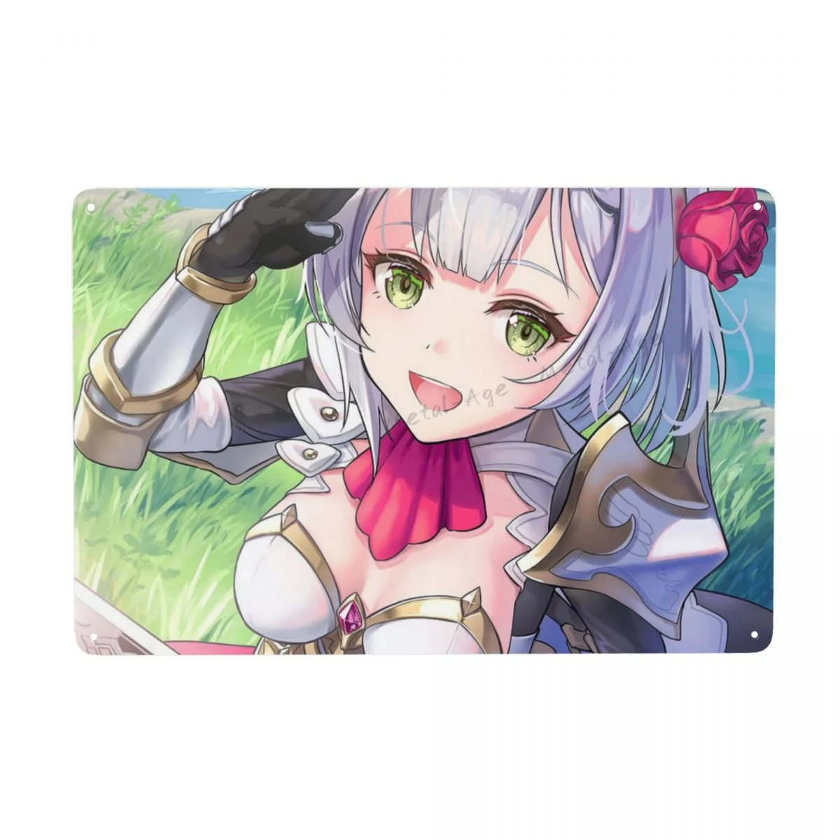 

Noelle Metal Tin Signs Genshin Impact Game Iron Plaque Painting Home Bar Room Decor Wall Art Vintage Modern