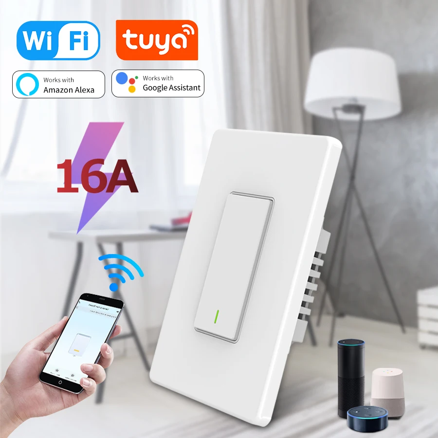 

Переключатель с поддержкой Wi-Fi и голосового управления
