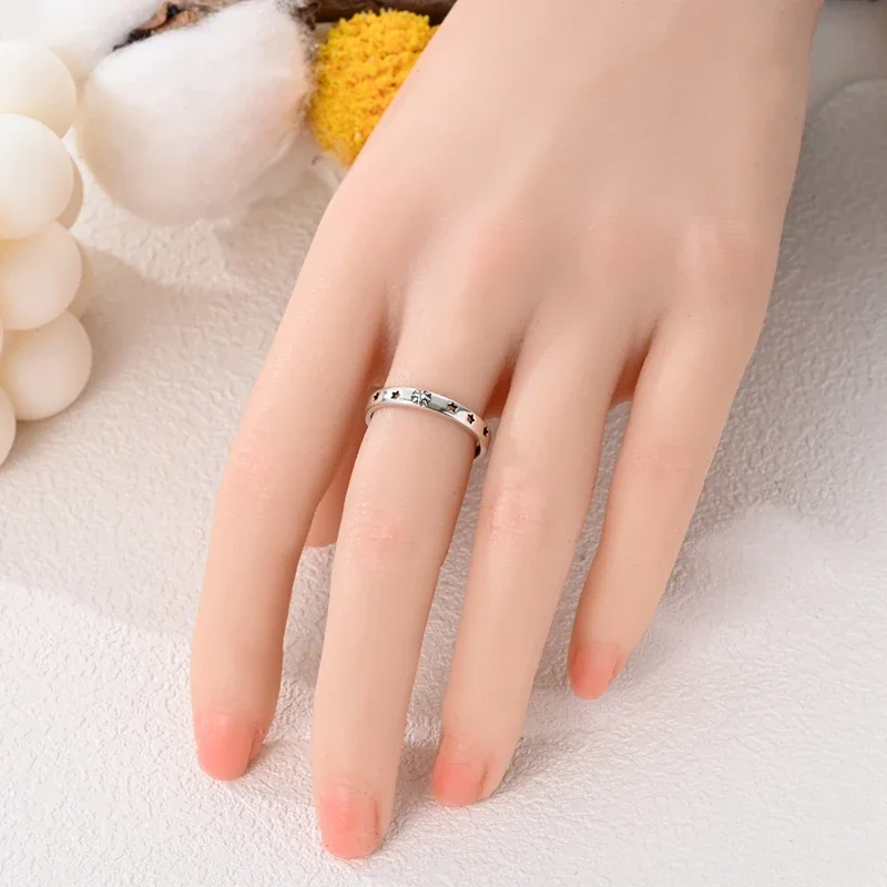 Оригинальное кольцо из стерлингового серебра 925 пробы сверкающее загадочное