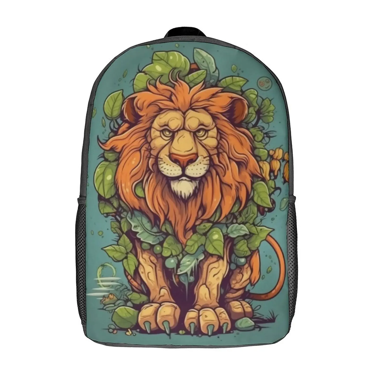 

Lion Backpack Nature Style Cartoon Travel Backpacks Women Designer Durable School Bags Kawaii Rucksack