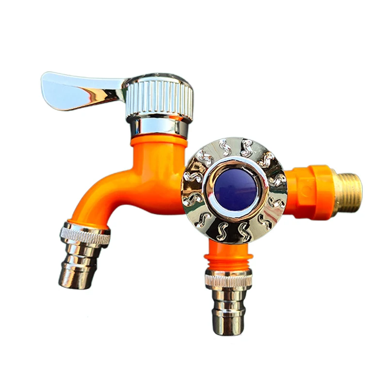 

Multi-function Faucet Kitchen Sink Faucet Double Water Outlet Dual Control Multi-function Faucet For Kitchen Garden E2S