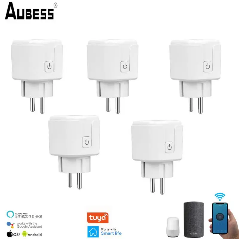 

16A EU Smart Wifi Power Plug Smart Home Wifi Wireless Socket Outlet Works With Alexa Google Home Tuya App Yandex Alice