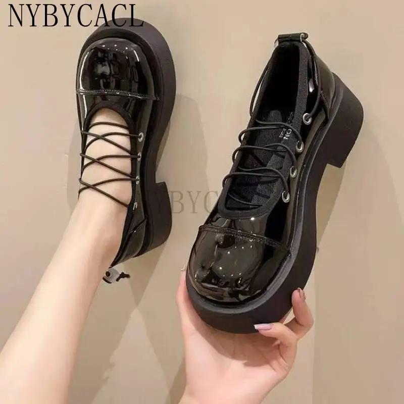 

2022 Women shoes Platform casual shoes Female Mary Jane Shoes Height Increasing Fashion Designer Lolita Shoes Zapatillas Mujer