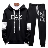 men casual tracksuit hoodies set mens sportswear outfit sweatshirttrousers male 2 pieces suit pullover hoody mens clothing