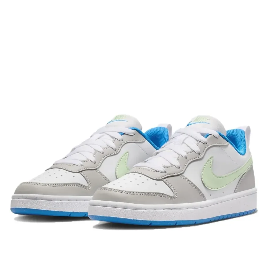 Детские низкие кроссовки Nike Court Borough Plaid Sports Mint Cool Grey для подростков