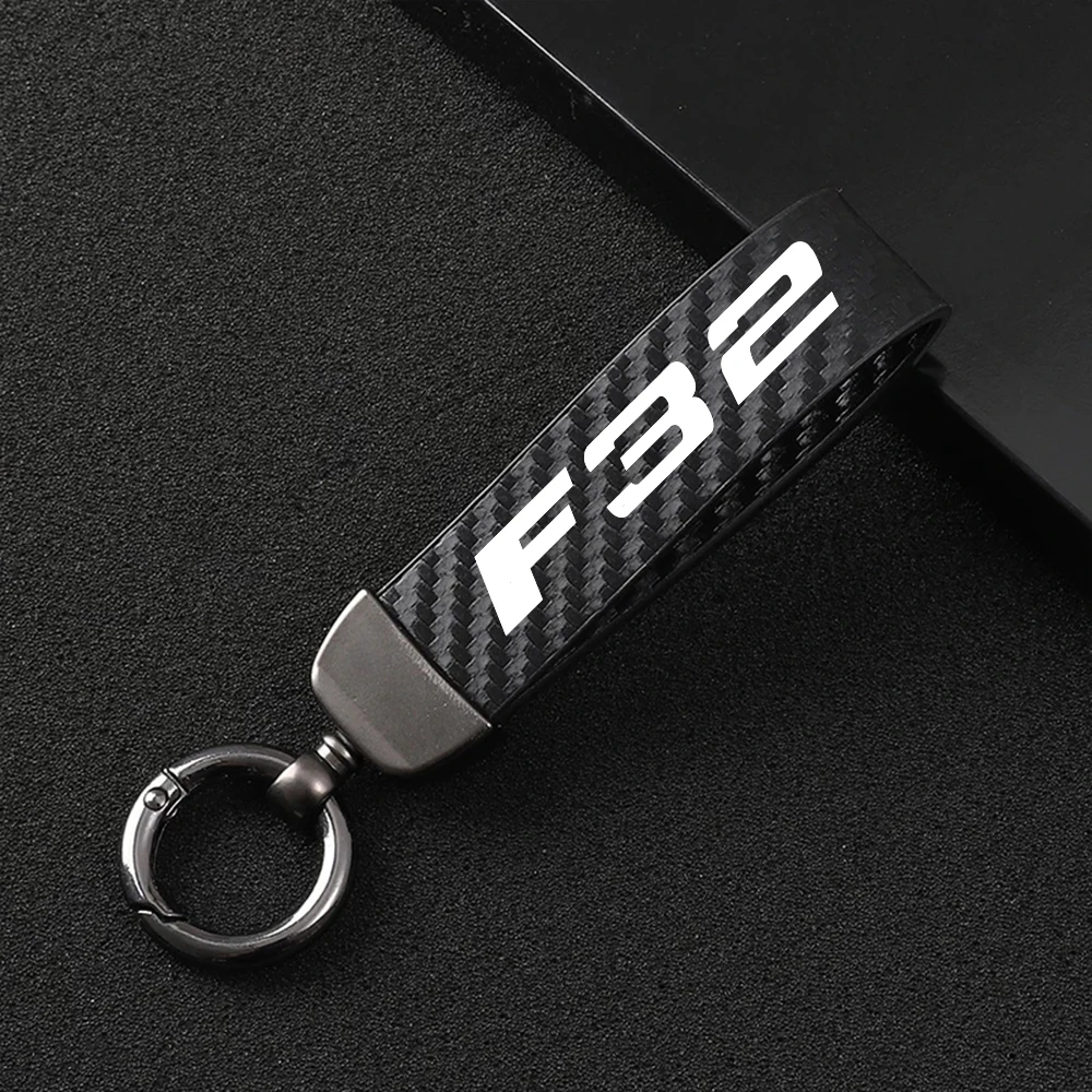 

Universal Car Key Chain Carbon Fiber Style Leather Auto Keyring High-Grade for BMW 4 Series F32 F33 F36 G22 G23 G26 Accessories