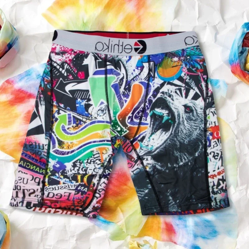 ETHIKA 1 шт. нижнее белье боксеры мужские трусы дышащие большие размеры модные