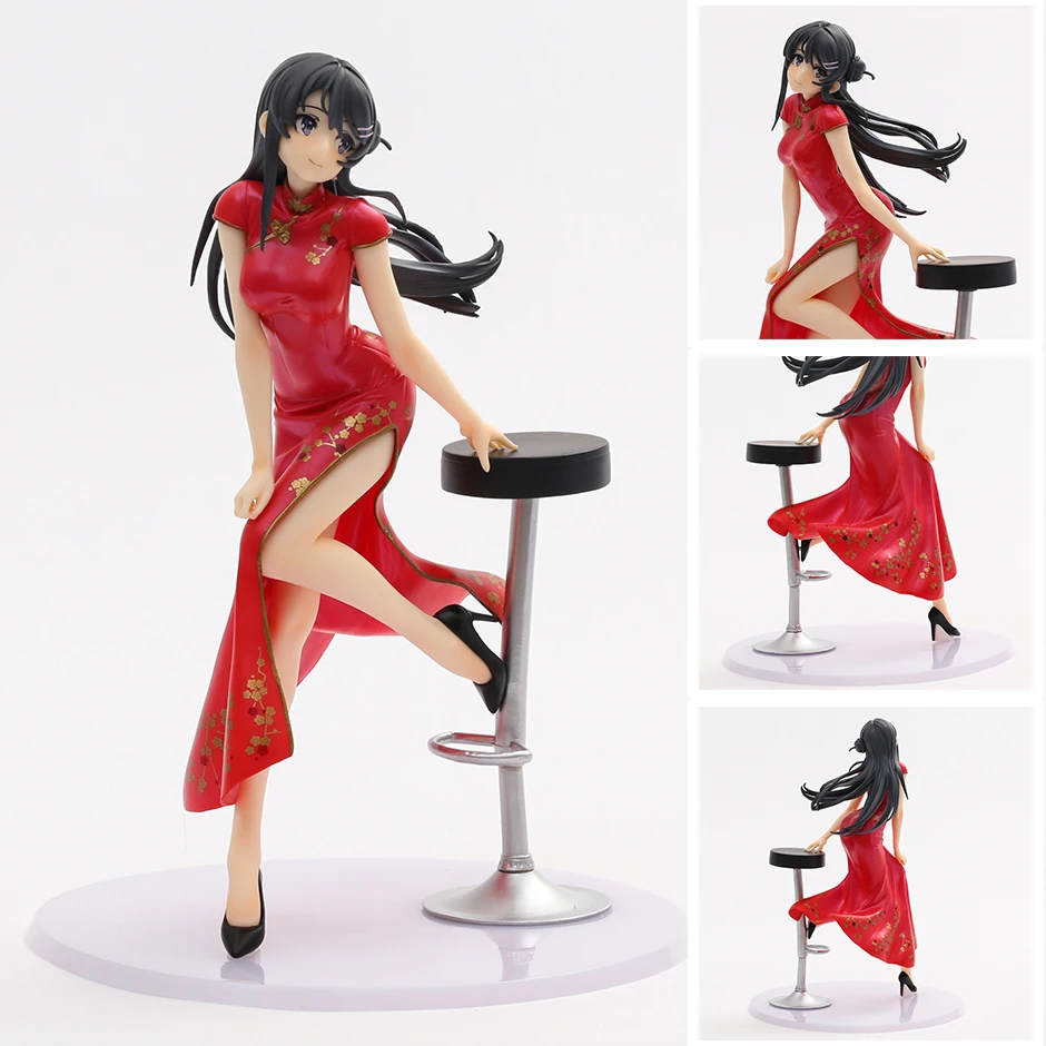 

23cm Sakurajima Mai Cheese Dress Ver 1/7 Figure Toy Collection Desktop Model