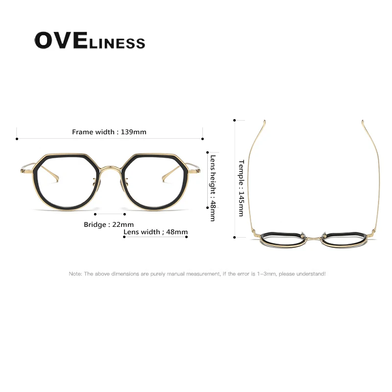 2024 ацетатная титановая оправа для очков мужчин и женщин Простые ретро