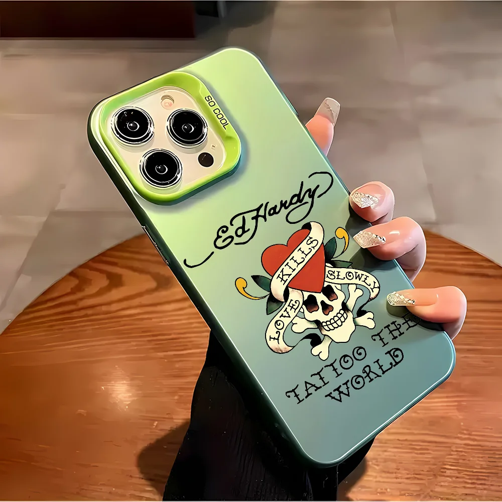 E-Ed H-hardy Чехол для телефона Модный чехол IPhone 16 15 14 Plus 13 12 11 Pro Max X Xs XR 8 7 Матовый