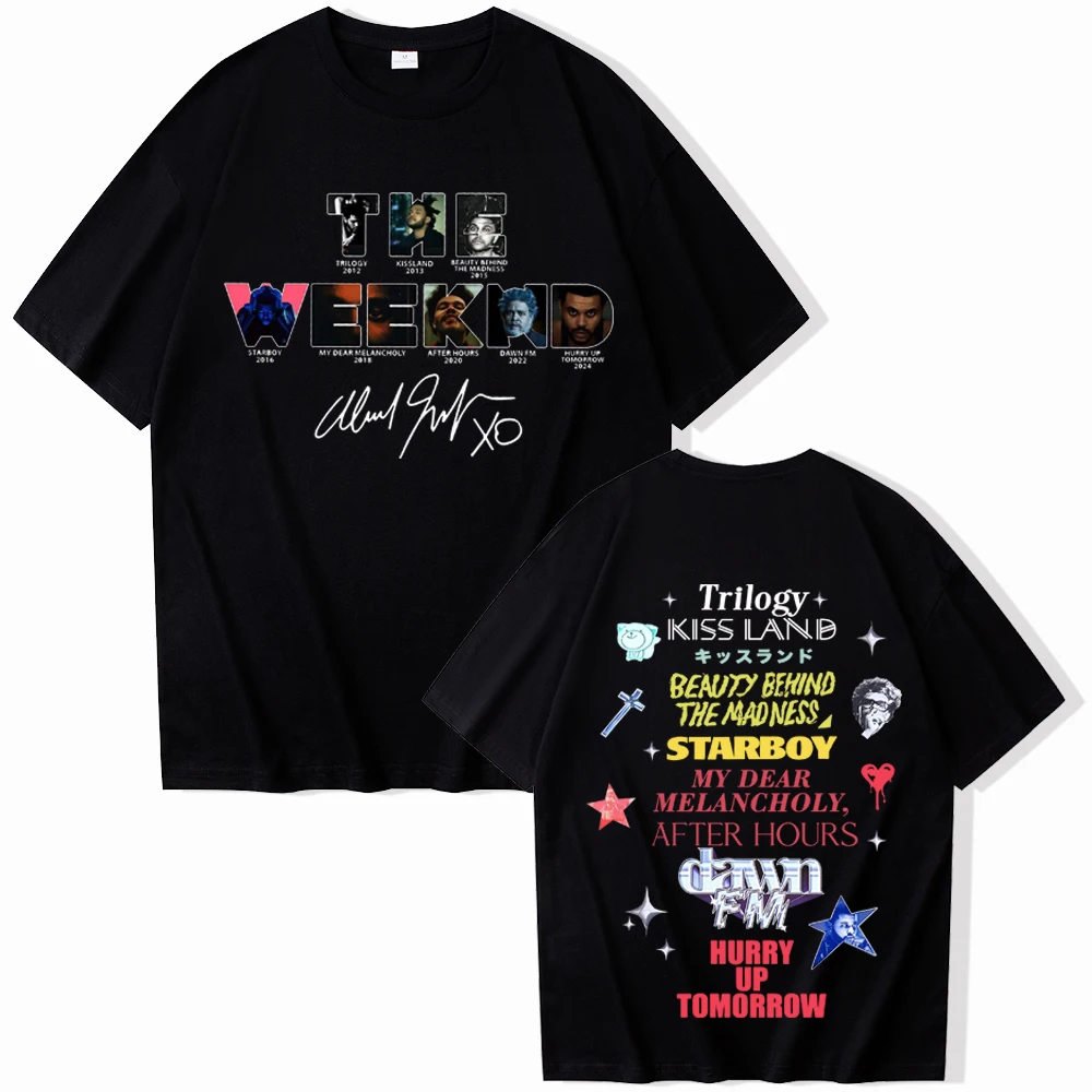 Мужские и женские футболки The Weekndd Album Hurry Up Tomorrow из полиэстера