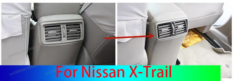 

Car Accessories For Nissan X-Trail 2014-2019 Stainless Steel Decorative Frame of Rear Air Outlet Anti-scratch Protection