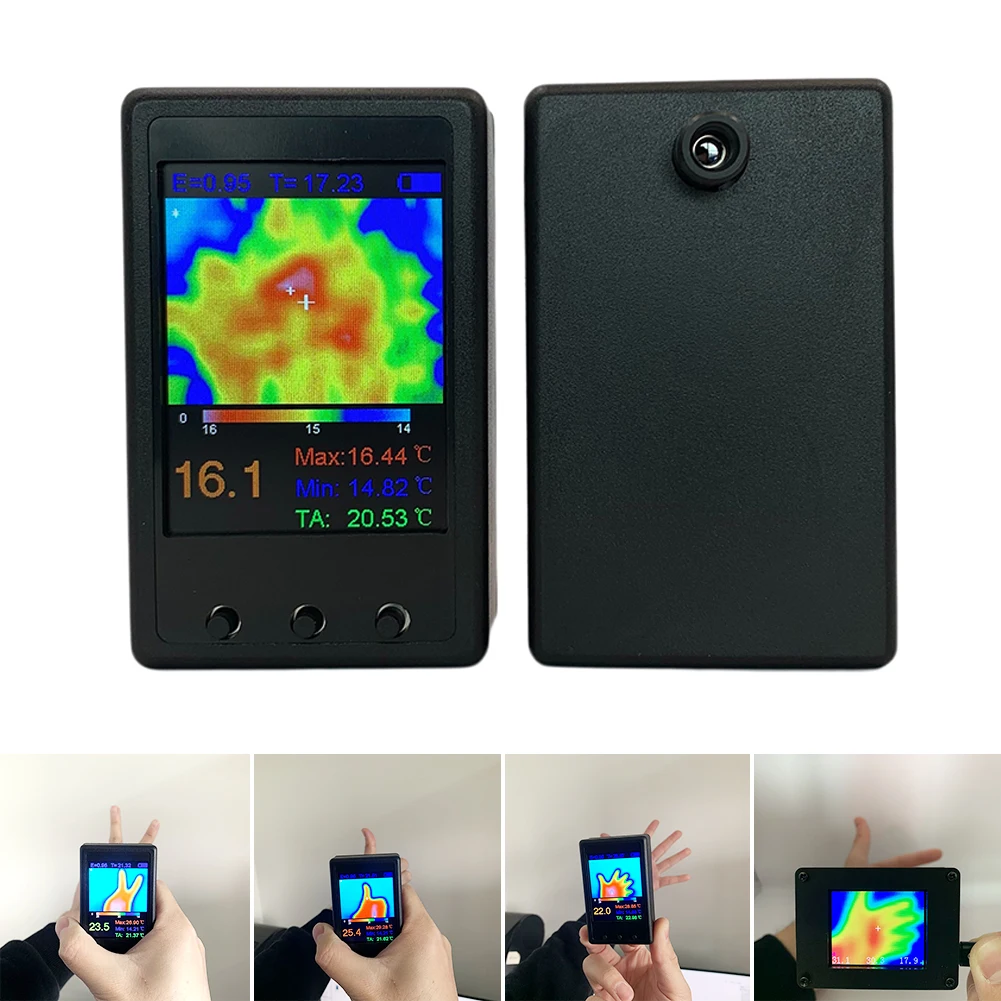 

MLX90640 Handheld Thermal Imager IR Thermal Imager Temperature Sensor 2.4 Inch LCD Screen Display PCB Circuit Industrial Testing