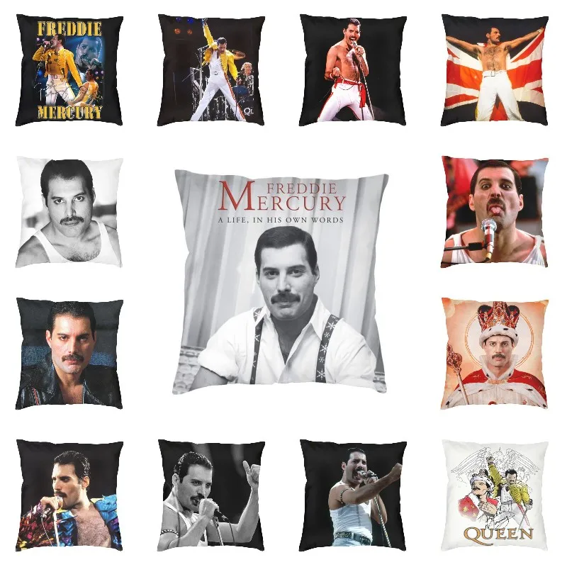 

Hot Sale Freddie Mercury Cushion Cover for Sofa 45*45 cm Soft Throw Pillow Case Home Decoration Bedding Office Pillowcase