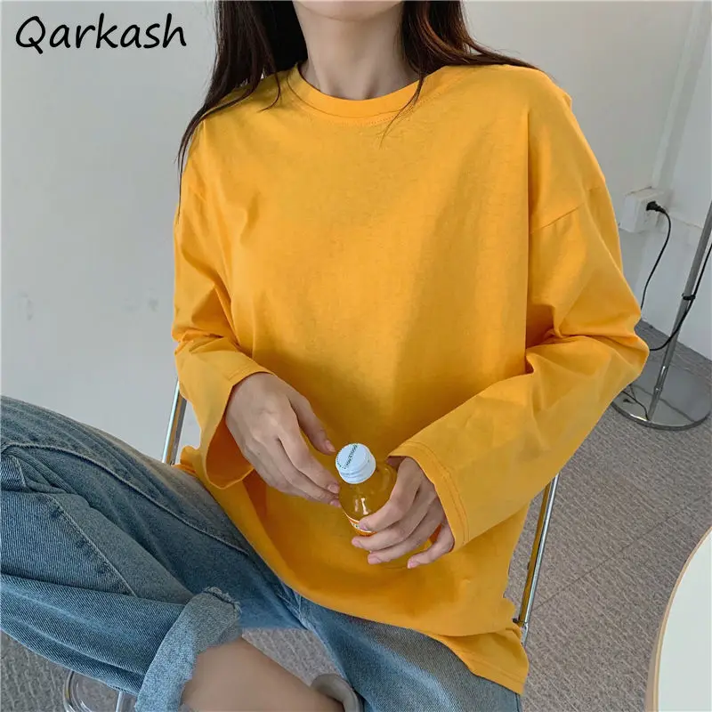 

Футболки женские унисекс, стиль унисекс, стиль бойфренд, повседневная однотонная Корейская уличная одежда, парные универсальные повседнев...