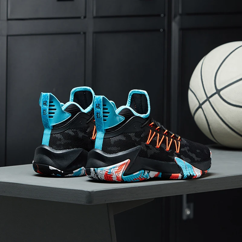QIAODAN Professional Men Basketball Shoes 2023 Cushioning Non-Slip High-Top Fashion Sports Shoes Male Sneakers XM25200103