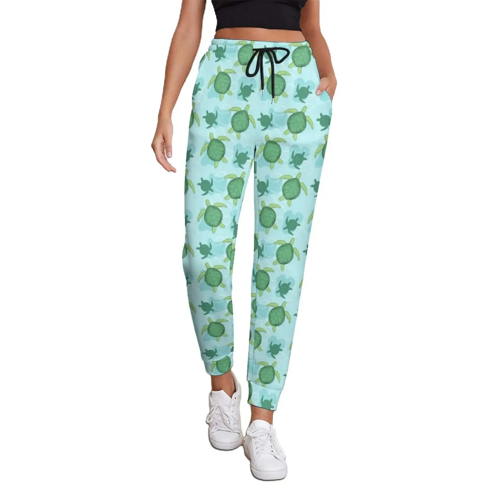 

Aquatic Sea Turtle Pants Cute Animal Elegant Oversize Sweatpants Spring Female Design Y2K Trousers