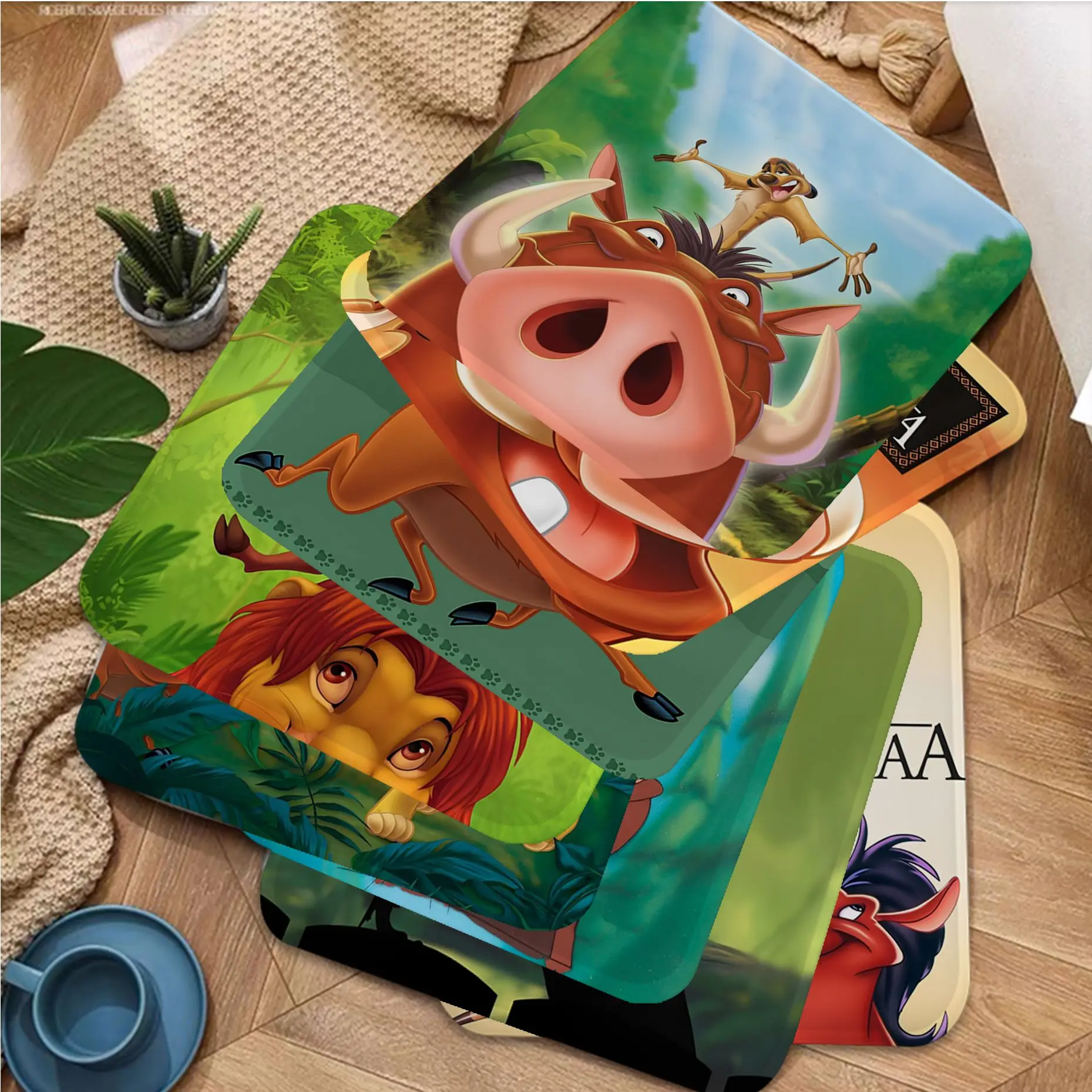 

Disney The Lion King Pumbaa Round Stool Pad Patio Home Kitchen Office Chair Seat Cushion Pads Sofa Seat 40x40cm Chair Mat Pad