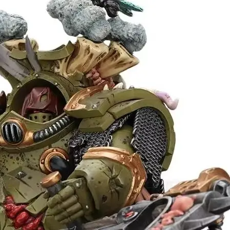 Фото Доставка в течение 24 часов: JOYTOY Warhammer 40K Death Guard Deathshroud Terminator 1 с перчатками Manreaper и Plaguespurter, масштаб 1/18 №1