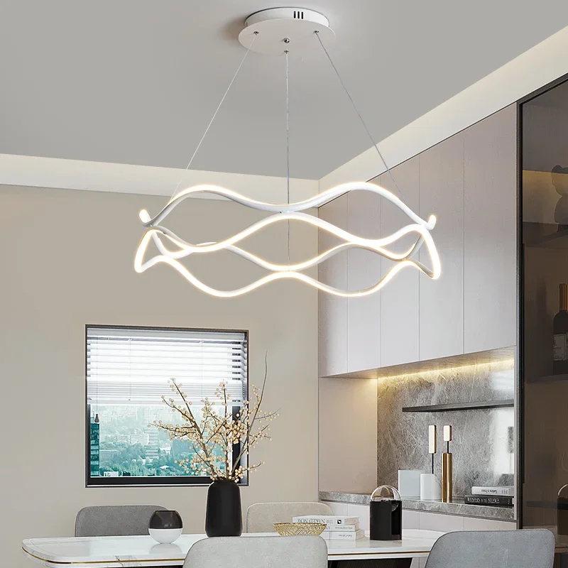 

New Art Design Hanging Light Modern Simple Style Led Chandelier For Living Room Bedroom Dining Room Kitchen Ceiling Pendant Lamp