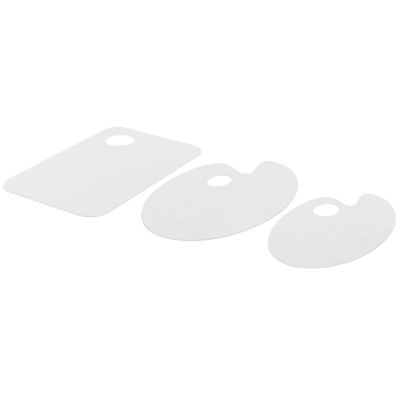 3Pcs Acrylic Paint Palette Clear Art Palette Paint Palette For DIY Craft Art Painting Plate