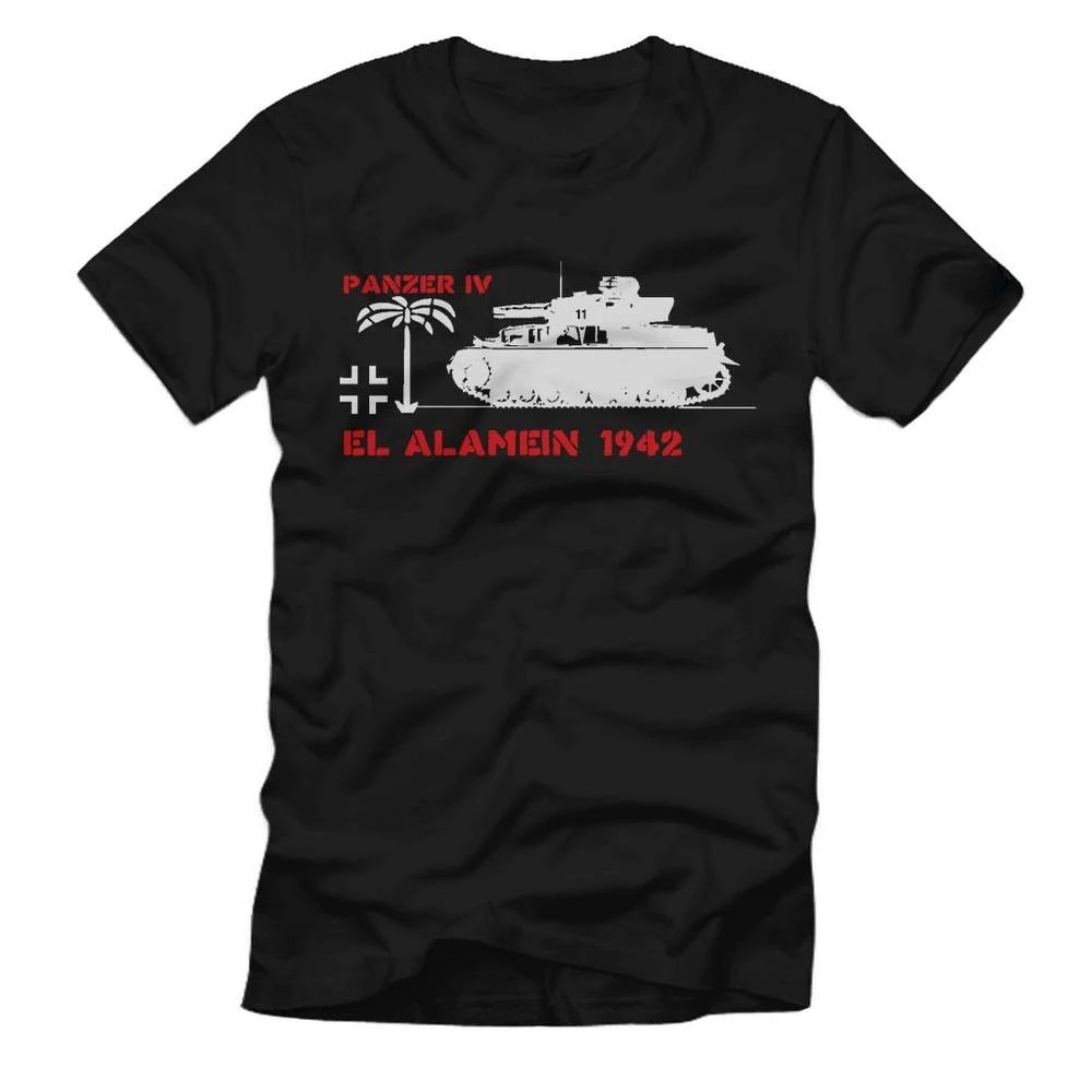 

El Alamein 1942 Wehrmacht Panzer IV German Medium Tank T-Shirt. Summer Cotton Short Sleeve O-Neck Mens T Shirt New S-3XL
