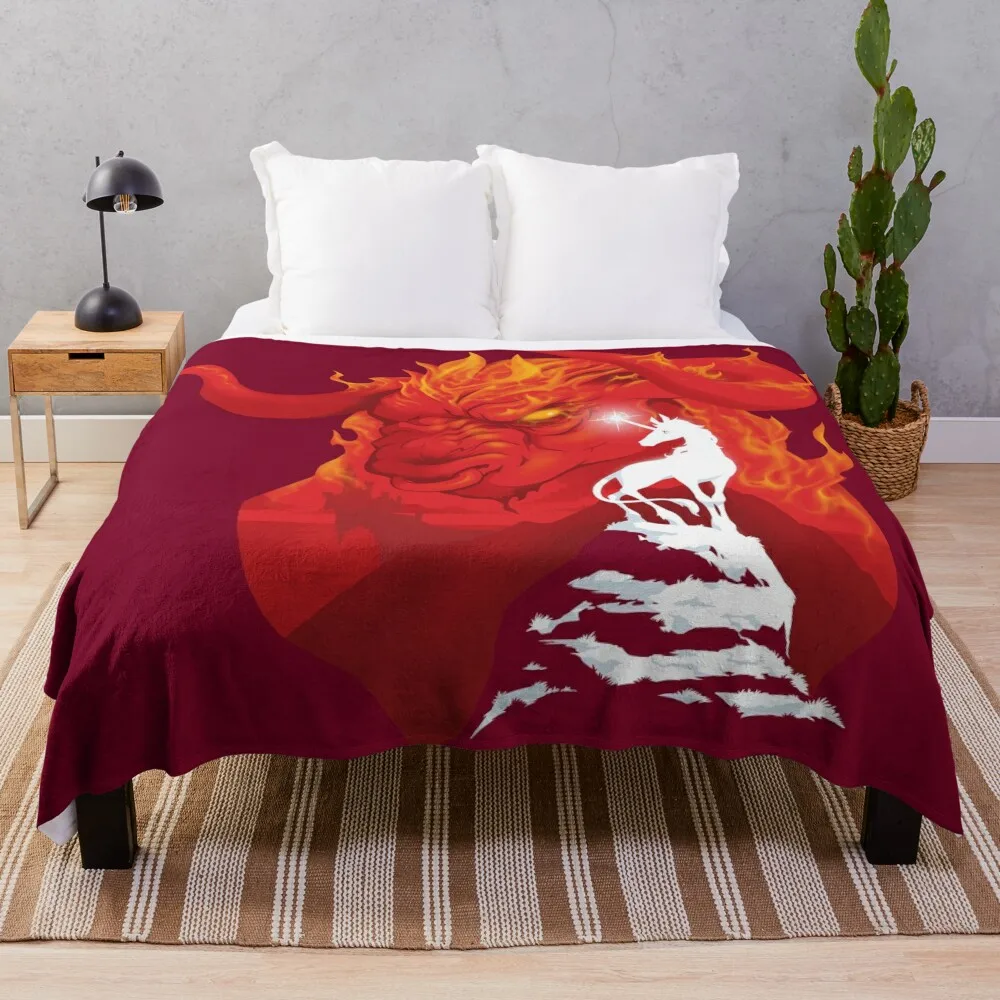 Одеяло Последний Единорог Волосатые одеяла для диванов Одеяла