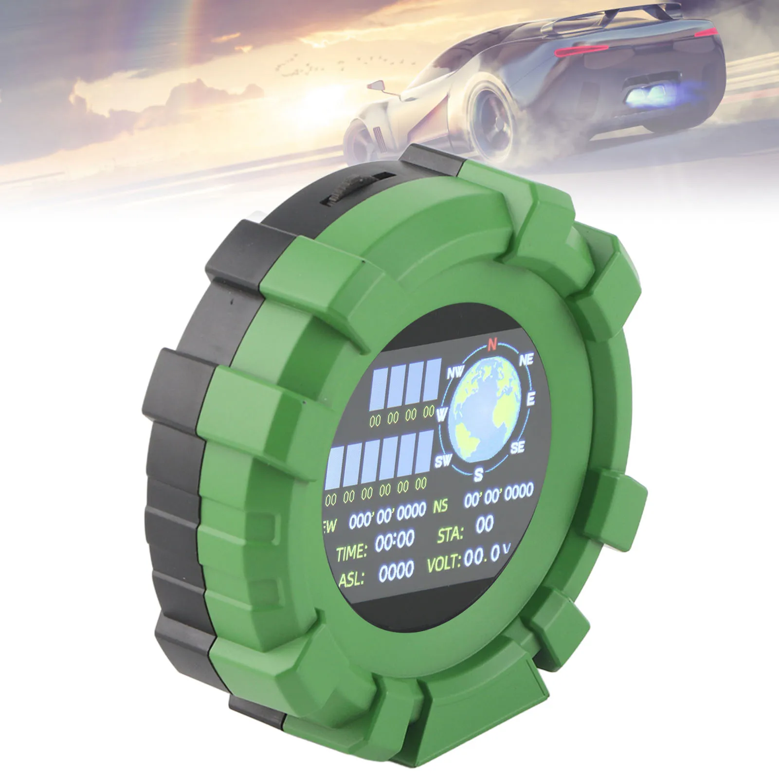 Автомобиль HUD Дисплей Интеллектуальный высотный компас Вождение миль Время