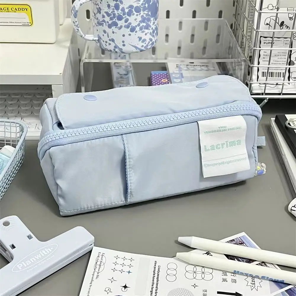 Холщовая сумка для ручек с перегородкой