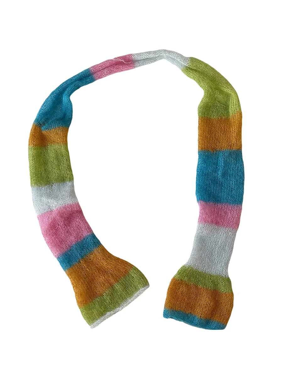 

Women s Summer Short Cardigan Rainbow Stripe Print Long Sleeve Knitting Shrug Cropped Tops