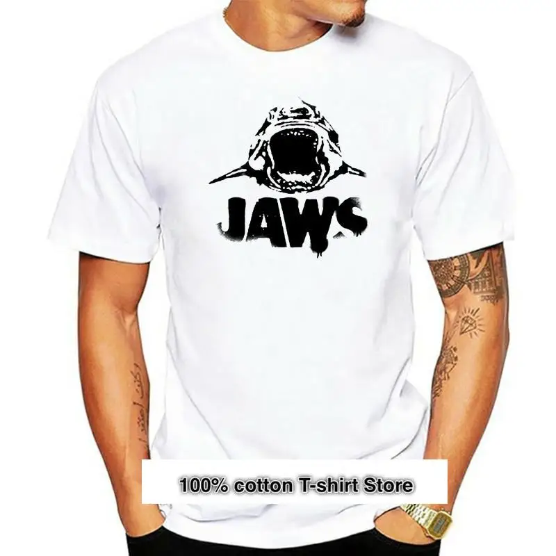

Силуэт Camiseta с логотипом в черном и белом цвете, camiseta de Jaws High