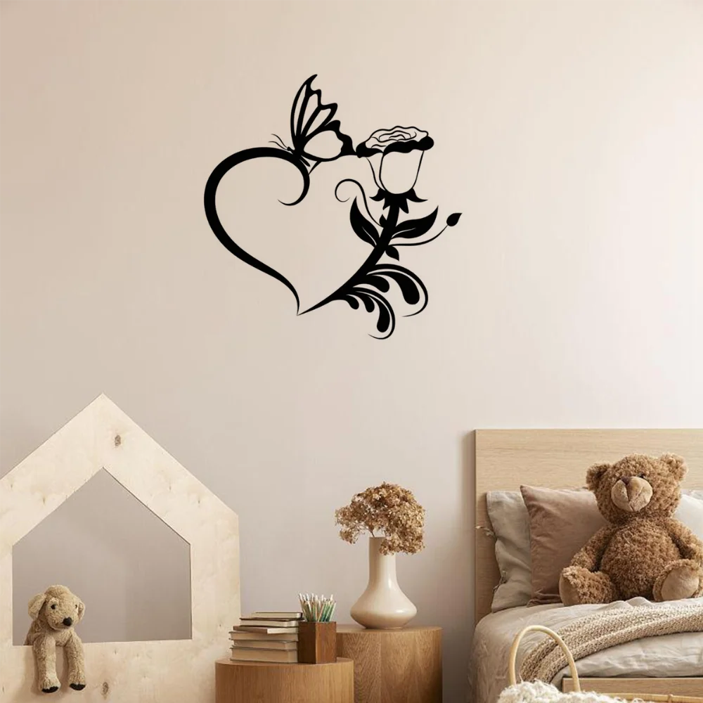 Декоративная Эмблема В Форме Сердца И Розы