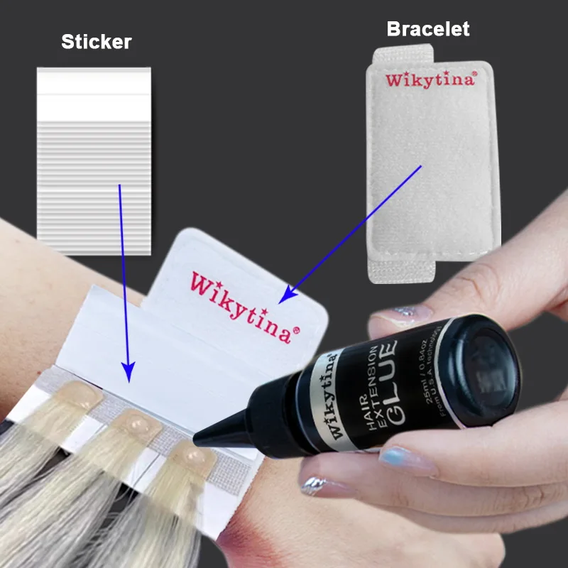 Wikytina UV V Light Набор инструментов для наращивания волос с набором удаления клея