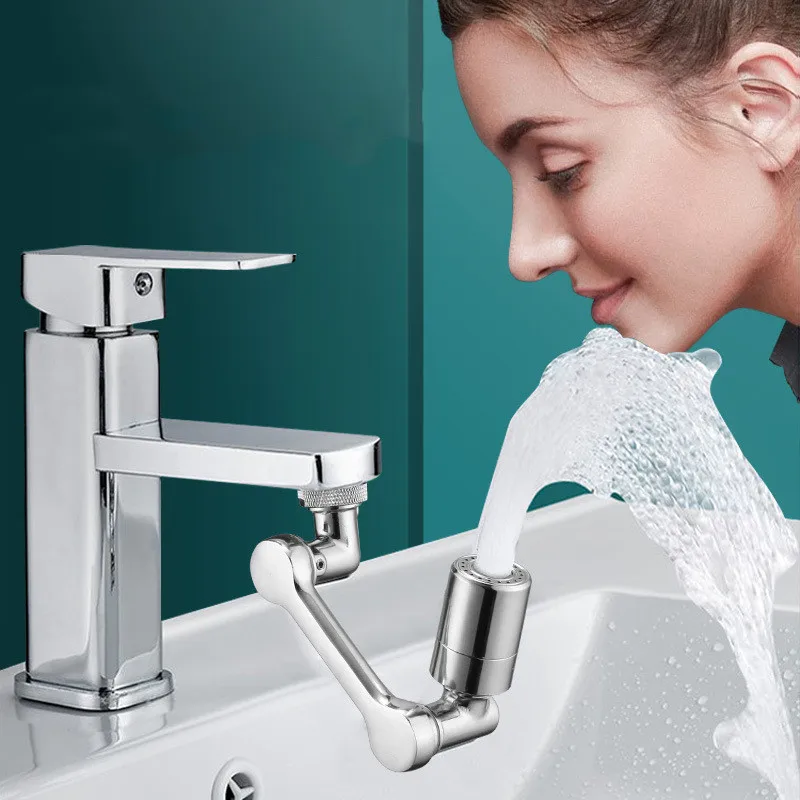 

1080 Degree Rotatable Faucet Sprayer Head Faucet Extender Universal Bathroom kitchen Tap Extension Extend Adapter Aerator 2 Mode