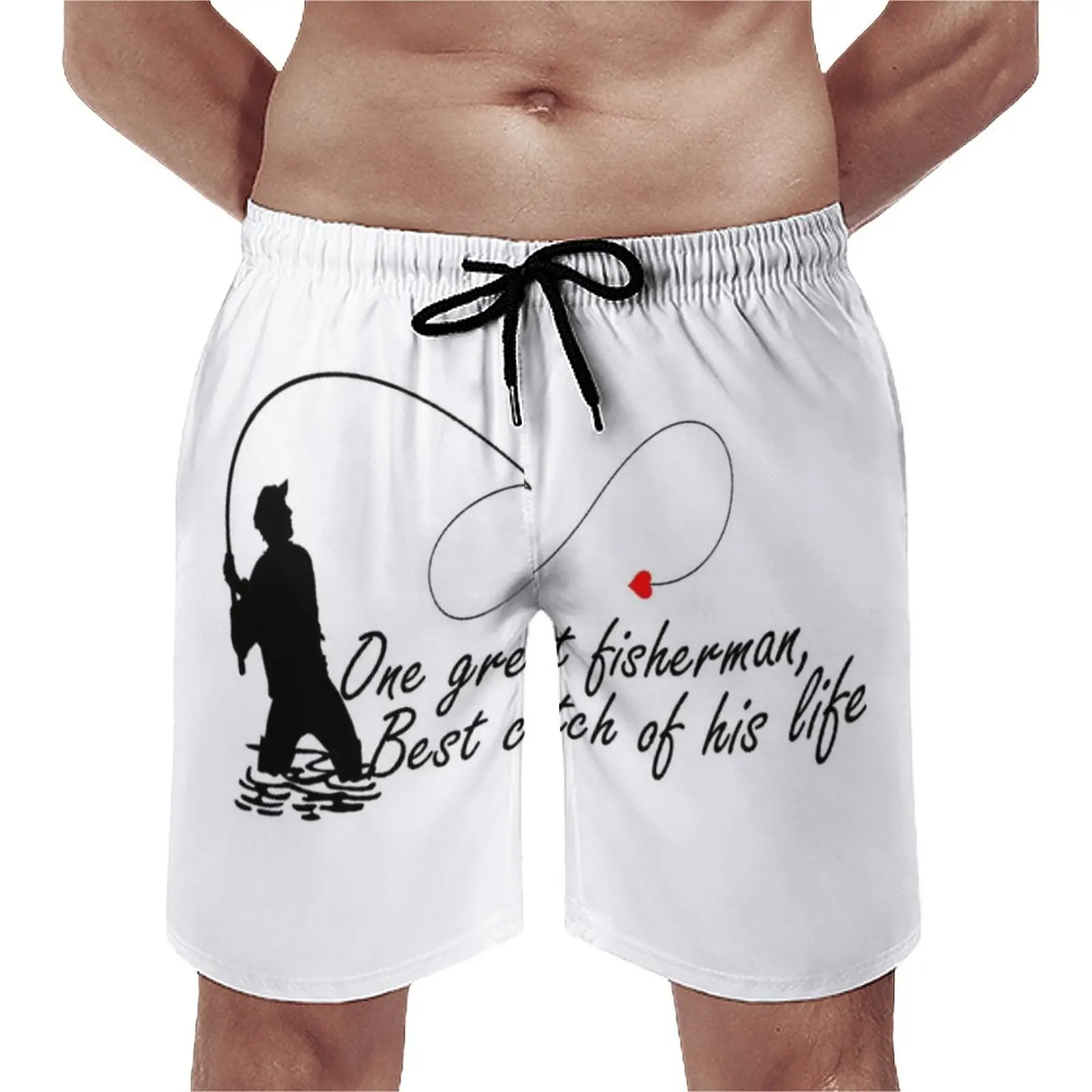 

One Great Fisherman Board Shorts Best Catch of His Life Men Bathing Swimming Trunks Polyester Pattern Swim Trunks