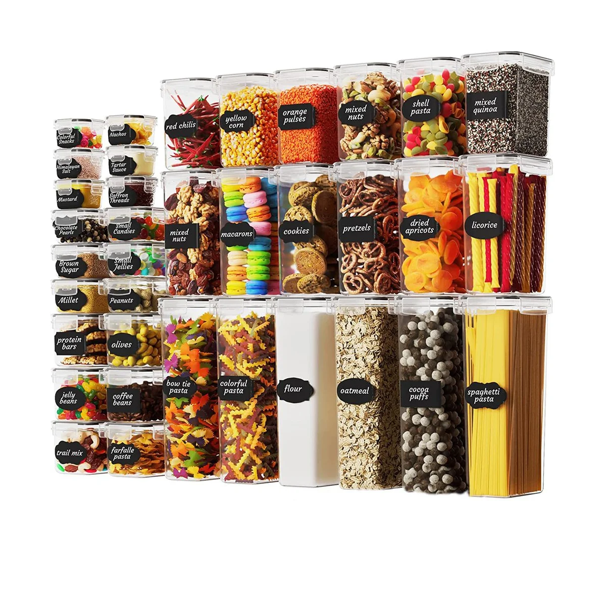 

Airtight Food Storage Containers Set with Lids (36 Pack) for Kitchen and Pantry Organization