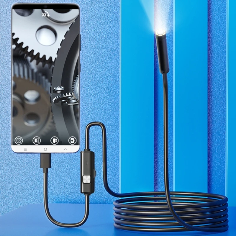 USB C 6 светодиодная камера для эндоскопа наблюдения в виде змеи бороскопа объектив