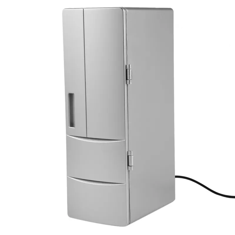 Refrigerator Mini Usb Fridge Freezer Cans Drink Beer Cooler Warmer Travel Refrigerator Icebox Car Office Use Portable enlarge