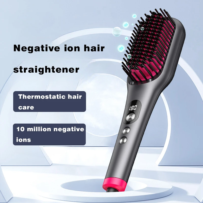 

Negative Ion Hair Straightening Comb Inside Buckle Outside Does Not Hurt Hair Straightener Household Lazy Curling Iron
