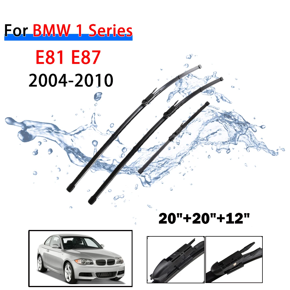 

Wiper Front & Rear Wiper Blades Set For BMW 1 Series E81 E87 116i 116d 118i 118d 120i 120d 123d 130i 2004-2010 20"20"12"