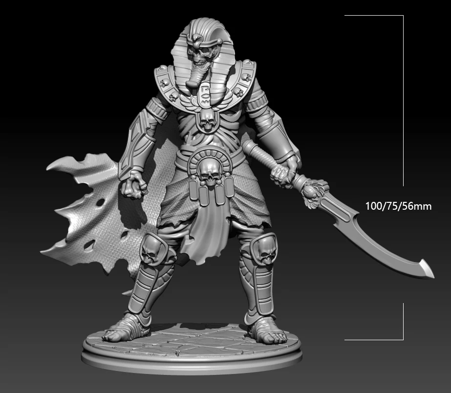 

1/32 56mm 1/24 75mm 1/18 100mm Resin Model Egyptian Mummy Soldier Figure Sculpture RW-539